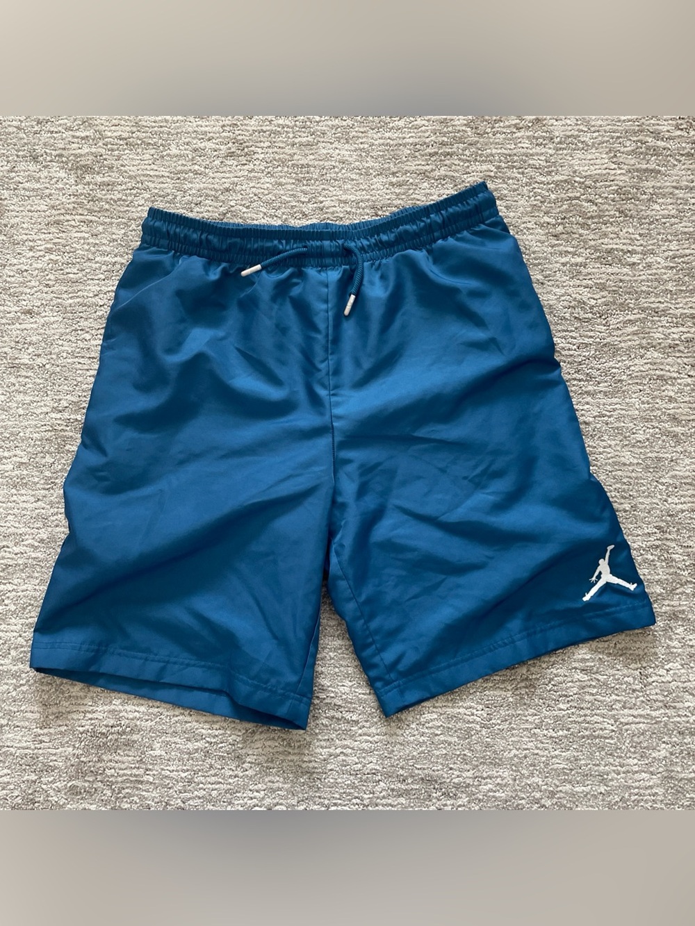 Jordan Woven Play Basketball Shorts Youth Boys XL Blue Teal Athletic Stretch